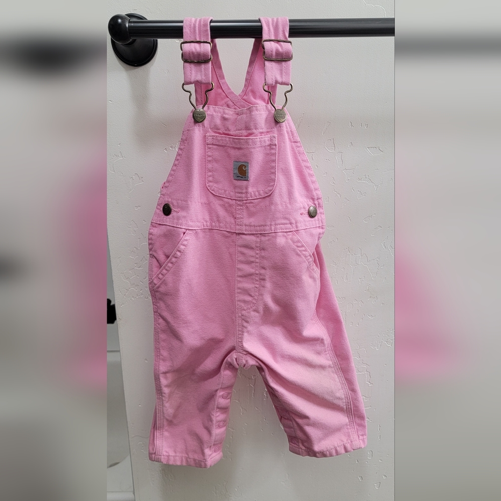 Carhartt 9 month pink bibs